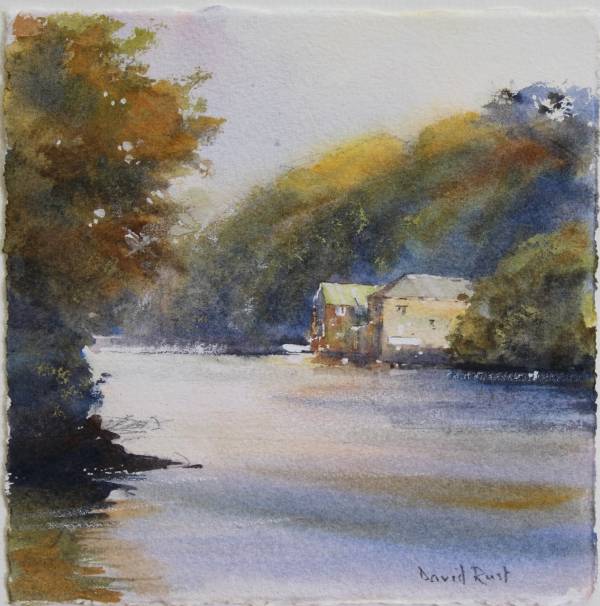 - watercolour on Paper, Painting by David Rust, measuring 20 x 20 cm (H x W) framed at 38 x 39 cm £395